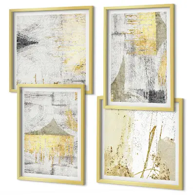 Set de cuadros modernos para salón con patrones abstractos minimalistas