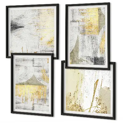 Set de cuadros modernos para salón con patrones abstractos minimalistas