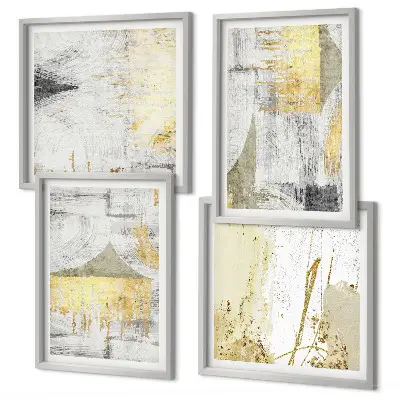 Set de cuadros modernos para salón con patrones abstractos minimalistas