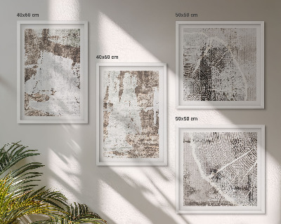 Galería de pared Patrones abstractos blanco y marrón