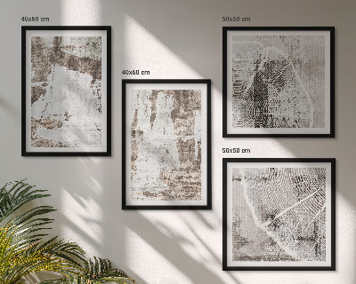Galería de pared Patrones abstractos blanco y marrón