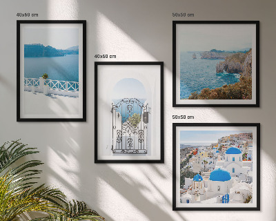 Set de cuadros modernos para salón Arquitectura marítima de Grecia