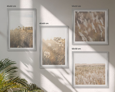 Galería de pared Flores de césped paisajístico cálidas