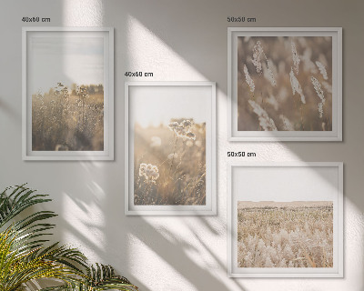 Galería de pared Flores de césped paisajístico cálidas