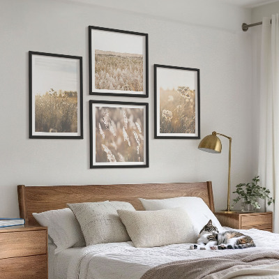 Galería de pared Flores de césped paisajístico cálidas