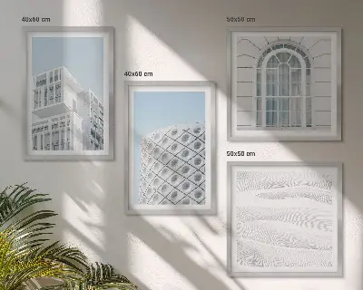 Set de cuadros modernos para salón diseño de geometría de la arquitectura moderna