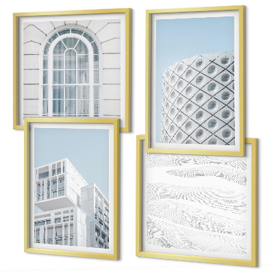 Set de cuadros modernos para salón Geometría de la arquitectura moderna