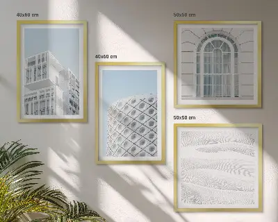 Set de cuadros modernos para salón diseño de geometría de la arquitectura moderna
