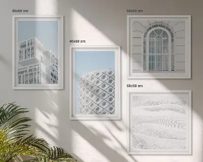 Set de cuadros modernos para salón diseño de geometría de la arquitectura moderna