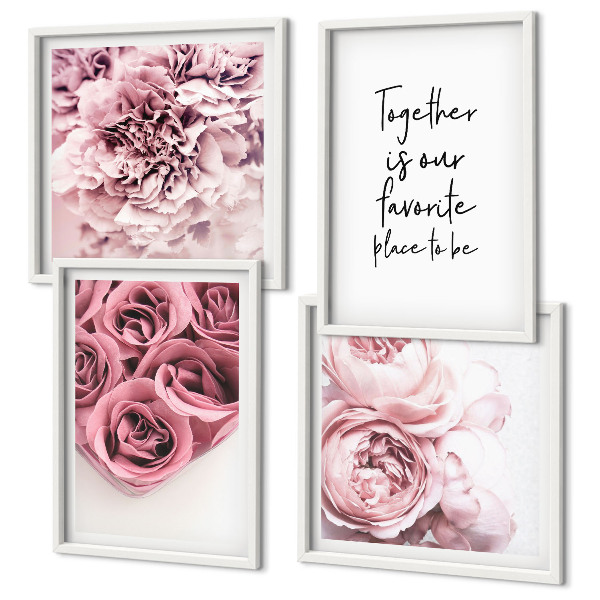 Galería de pared Flores ramos de rosas inscripción a domicilio