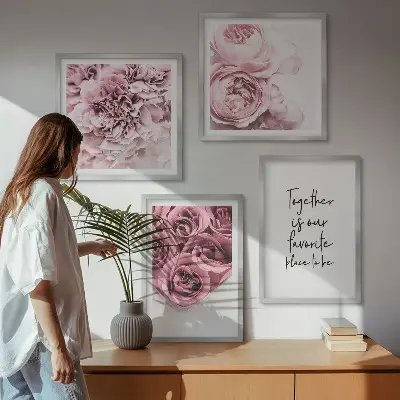 Ramo de rosas a domicilio con inscripción personalizada para galería de pared