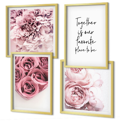 Galería de pared Flores ramos de rosas inscripción a domicilio