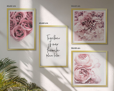Galería de pared Flores ramos de rosas inscripción a domicilio