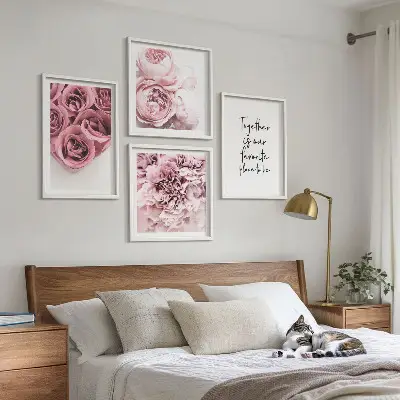 Ramo de rosas a domicilio con inscripción personalizada para galería de pared