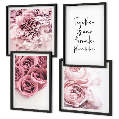 Galería de pared Flores ramos de rosas inscripción a domicilio