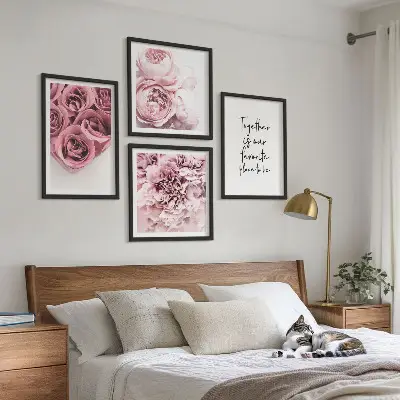 Ramo de rosas a domicilio con inscripción personalizada para galería de pared