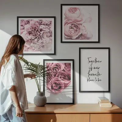 Ramo de rosas a domicilio con inscripción personalizada para galería de pared