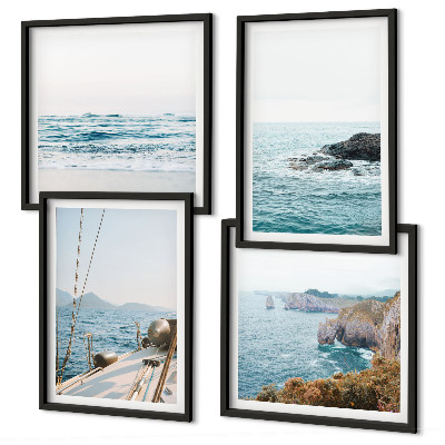Set de cuadros modernos para salón Vistas del paisaje costero