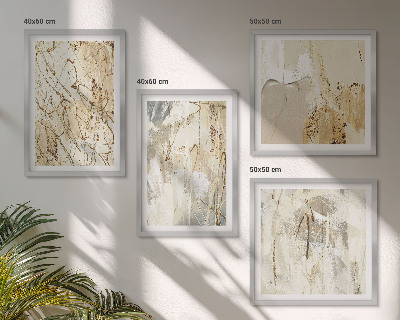 Galería de pared Líneas de formas abstractas de color beige