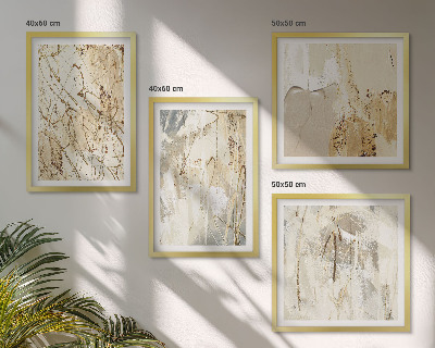 Galería de pared Líneas de formas abstractas de color beige