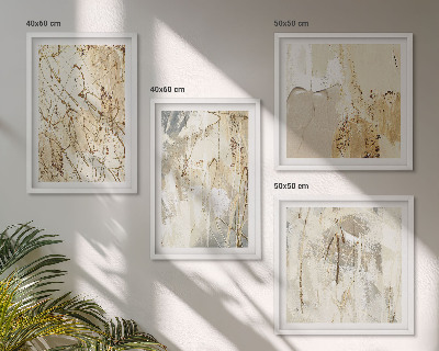 Galería de pared Líneas de formas abstractas de color beige
