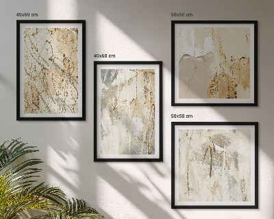 Galería de pared Líneas de formas abstractas de color beige