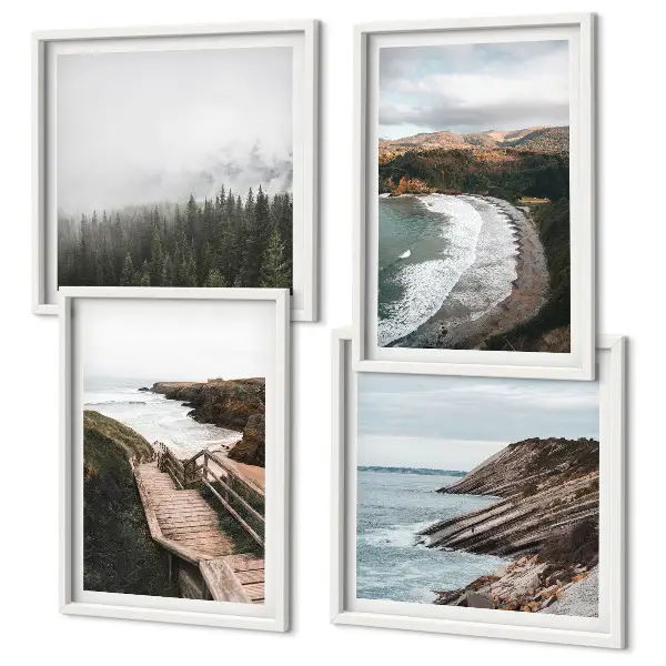 Galería de pared con vistas de acantilados y paisajes de playa