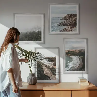 Galería de pared con vistas de acantilados y paisajes de playa
