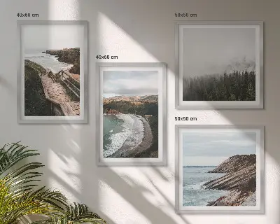 Galería de pared con vistas de acantilados y paisajes de playa