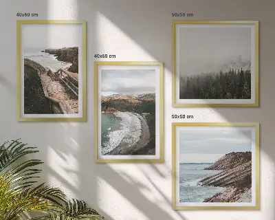 Galería de pared con vistas de acantilados y paisajes de playa