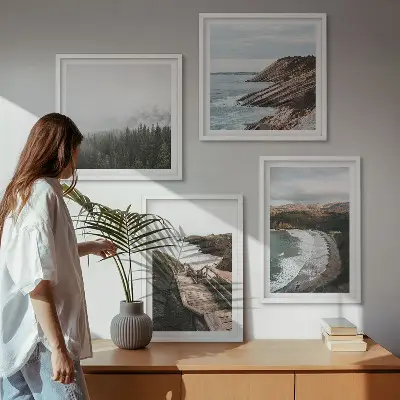 Galería de pared con vistas de acantilados y paisajes de playa