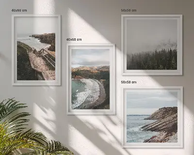 Galería de pared con vistas de acantilados y paisajes de playa