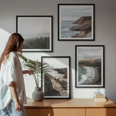 Galería de pared con vistas de acantilados y paisajes de playa