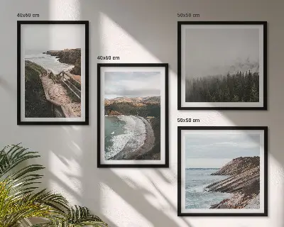 Galería de pared con vistas de acantilados y paisajes de playa