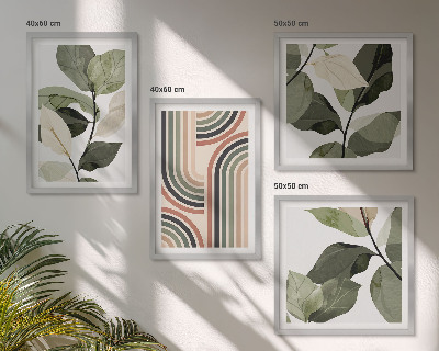 Galería de pared motivos vegetales geométricos