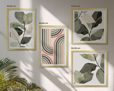 Galería de pared motivos vegetales geométricos