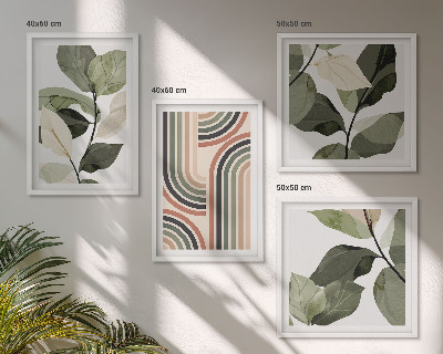Galería de pared motivos vegetales geométricos