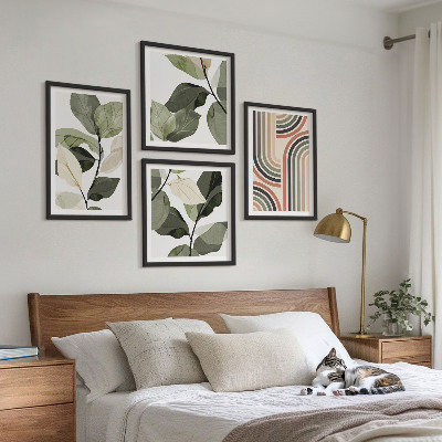 Galería de pared motivos vegetales geométricos
