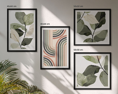 Galería de pared motivos vegetales geométricos