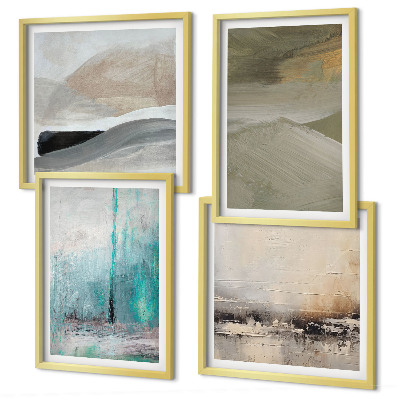 Set de cuadros modernos para salón decoraciones abstractas pintadas