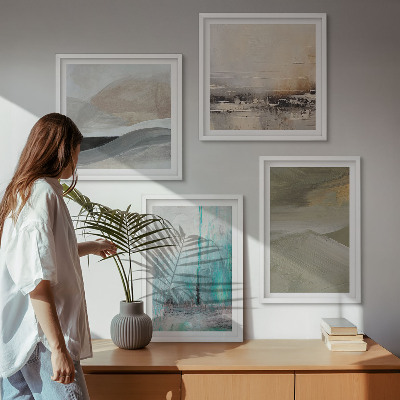 Set de cuadros modernos para salón decoraciones abstractas pintadas