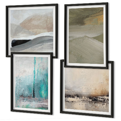 Set de cuadros modernos para salón decoraciones abstractas pintadas
