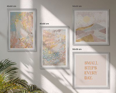 Galería de pared patrones abstractos en tonos pastel