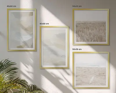Set de cuadros modernos para salón con diseño de fondo abstracto de trazos delicados
