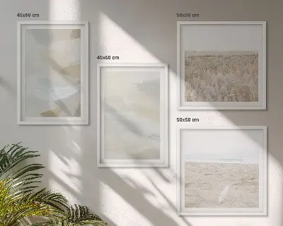 Set de cuadros modernos para salón con diseño de fondo abstracto de trazos delicados