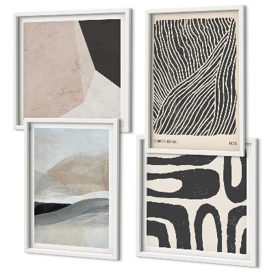 Set de cuadros modernos para salón Patrones de decoración boho abstractos