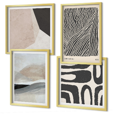 Set de cuadros modernos para salón Patrones de decoración boho abstractos
