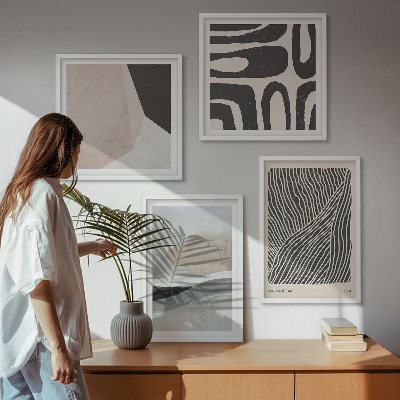 Set de cuadros modernos para salón Patrones de decoración boho abstractos