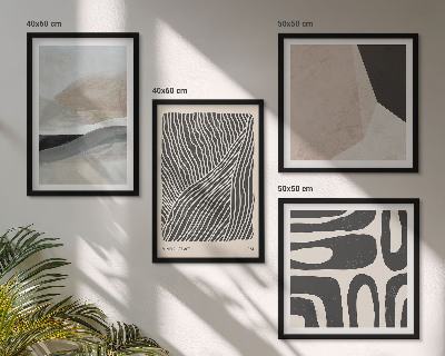 Set de cuadros modernos para salón Patrones de decoración boho abstractos
