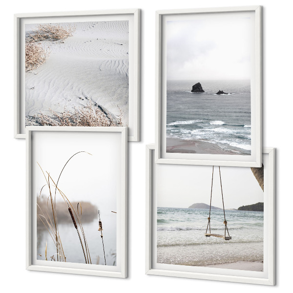 Galería de pared Vegetación junto al agua en verano.